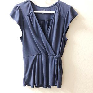 Alya/Francesca's blue wrap top